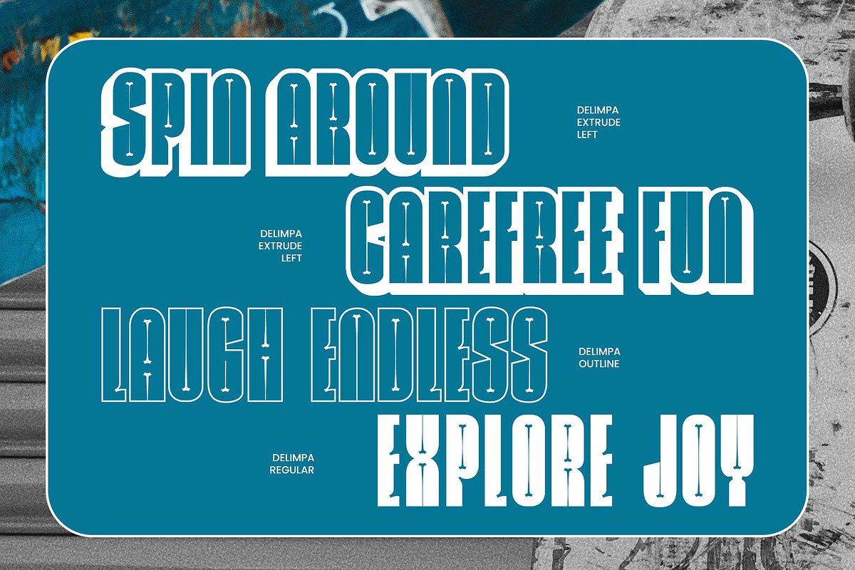 Delimpa 3D, a Sans Serif Font by Craft Supply Co. (Photo 2 of 8)