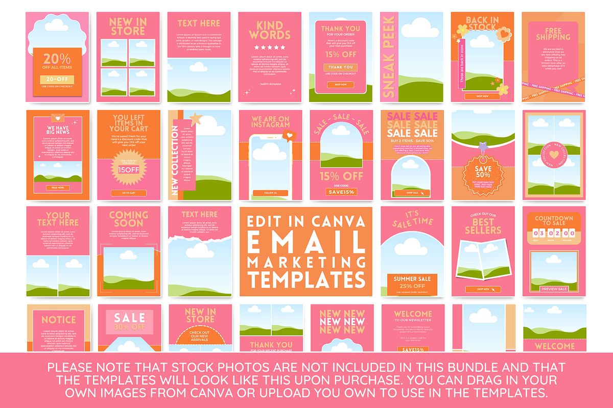 Orange Pink Email Templates, an Email Template by SunshineStudioBoutique (Photo 7 of 10)