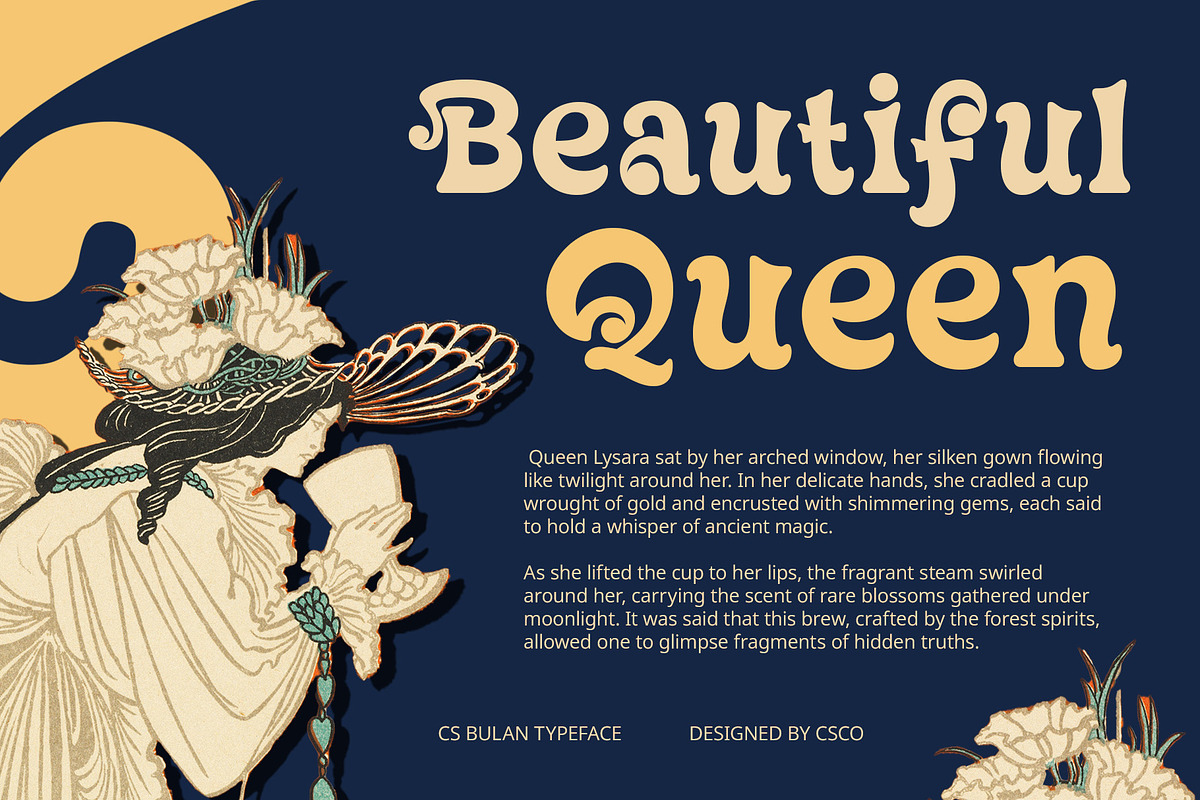 CS Bulan – Fantasy Font, a Serif Font by Craft Supply Co. (Photo 6 of 8)