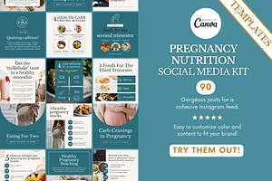 Pregnancy Nutrition Social Templates