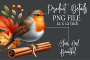 Autumn American Robin Bird Clipart, a Seasonal Illustration by Rose Art (Thumbnail 5 of 7)