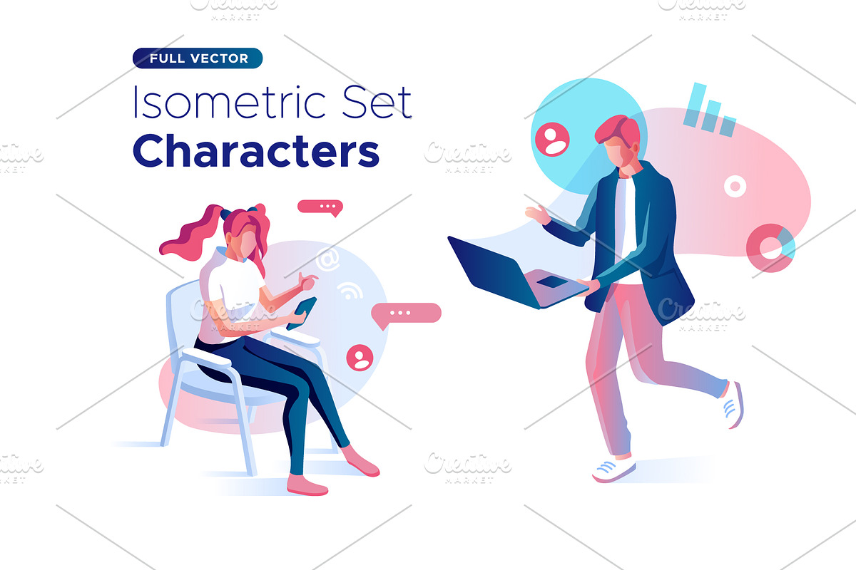 Isometric illustration kit - People, a Templates & Theme by Formfrom (Photo 24 of 34)