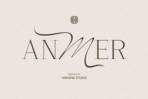 Anmer Elegant Font, a Serif Font by Hishand Studio