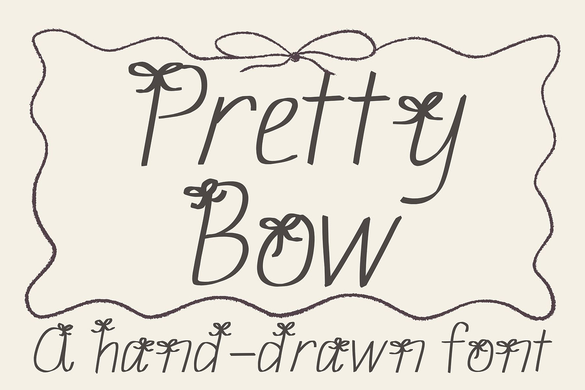 Pretty Bow Coquette Font, a Handwritten Font by Eryn Rose Design (Photo 1 of 11)