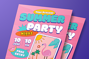 Summer Party Flyer Set, a Flyer Template by Annora Studio (Thumbnail 5 of 6)