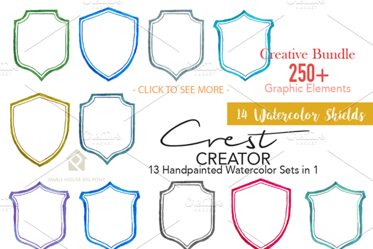 Crest Creator - Creative Bundle Set, an Illustration by SmallHouseBigPony (Photo 22 of 23)