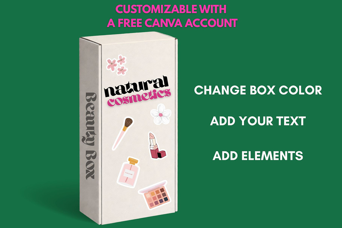 Box Mockup Packaging Canva Template, a Packaging Mockup by GraphiCarola (Photo 2 of 6)