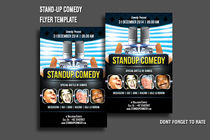 Stand-Up Comedy Flyer Template, a Stationery Template by mesuka