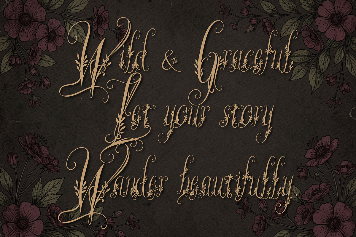 Wanderin Autumn Artisan Floral font, a Script Font by HypeWorksCo (Photo 12 of 28)