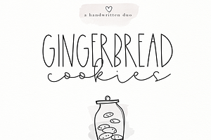 Gingerbread Cookies - A Font Duo