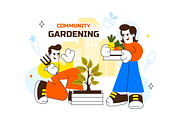 10 Community Gardening Illustration, an Object Illustration by denayunebgt (Thumbnail 4 of 4)