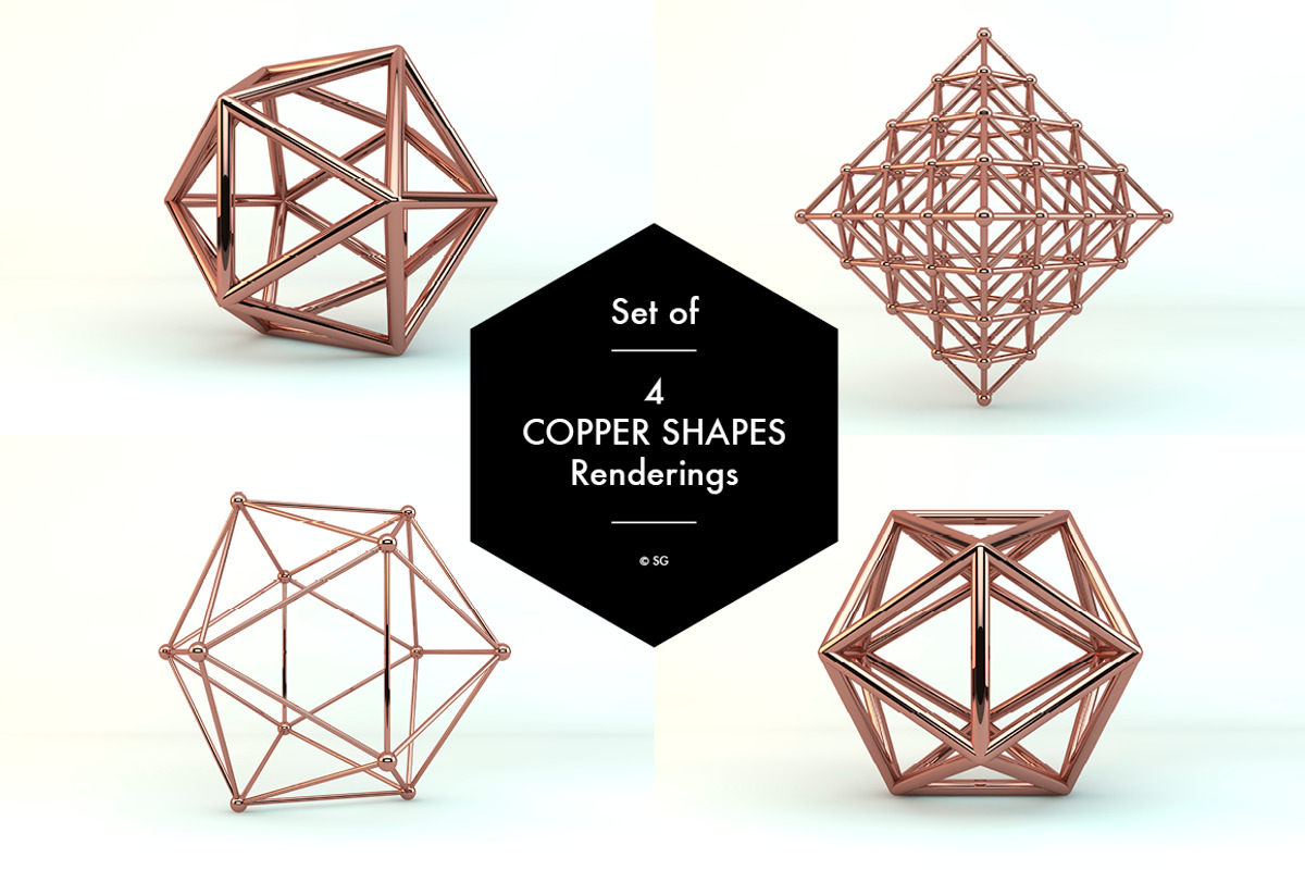 Set of 4 Copper Shades Renderings, a Background Graphic by helloSG (Photo 1 of 2)