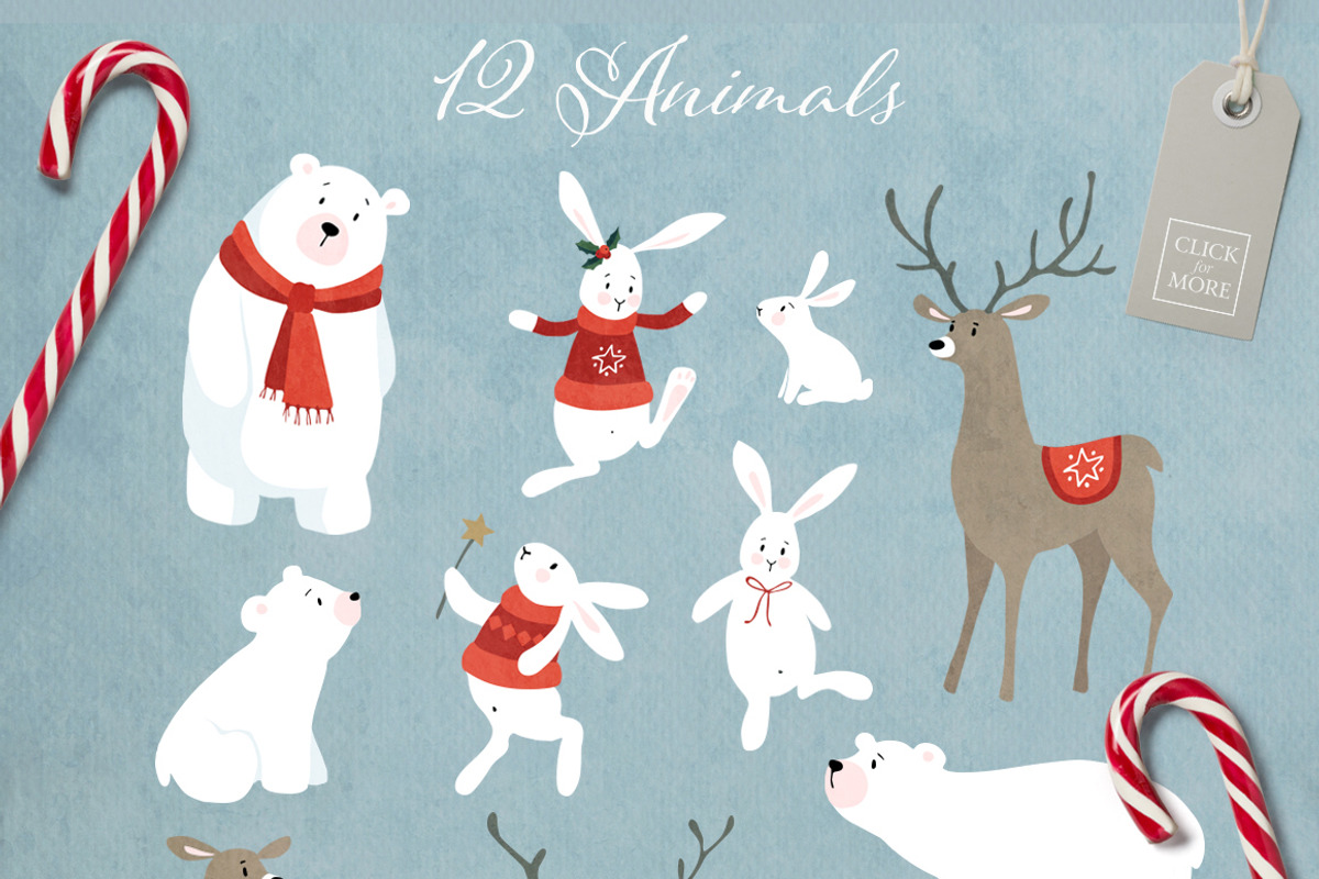 Merry Christmas set, 166 elements, an Animal Illustration by Tabita's shop (Photo 4 of 14)