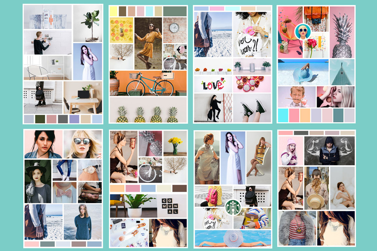 15 Pinterest Mood Board Templates V2, a Social Media Template by Creativetacos (Photo 2 of 5)