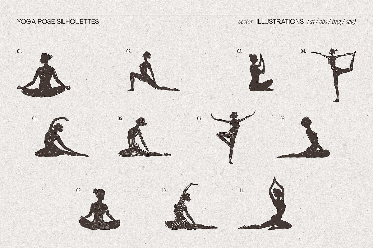 Wellness And Yoga Illustrations, a Sport Illustration by TheMountBirdStudio (Photo 16 of 18)