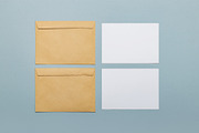 Two cards mockup with envelopes., a Print Template by mockups & photos (Thumbnail 2 of 2)