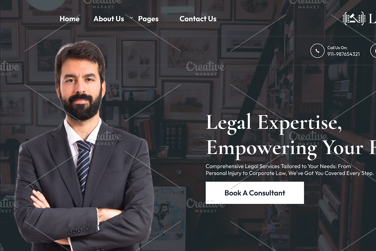 Lawfirm Webpage, a Landing Page Template by Premium Designs (Photo 2 of 2)