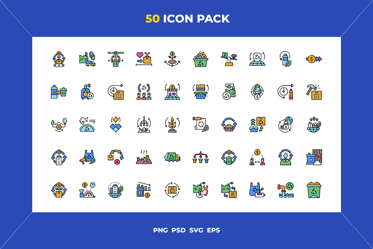 Circular economy icons, an Icon by Wencory (Photo 1 of 2)