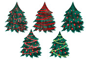 Cute Christmas Clipart Set, an Illustration by HabitusDesigns (Thumbnail 6 of 7)