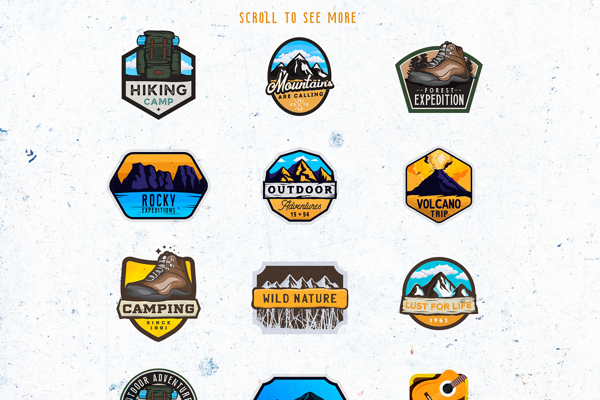 OUTDOOR TRAVEL LOGOS, a Branding & Logo Template by Roman Paslavsky (Photo 2 of 9)