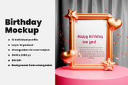 Birthday Mockup PSD file., an Advertising Mockup by samsulpassive (Thumbnail 1 of 4)