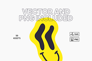 Warped Smiley Face Vector Pack, an Object Graphic by TYPEHEIST (Thumbnail 2 of 7)