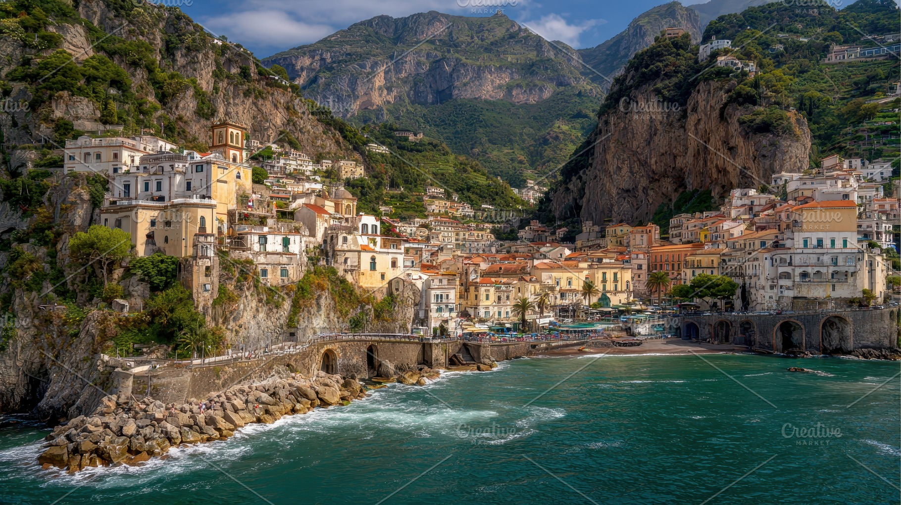 Beautiful coastal village, a Photo by Pavel_design