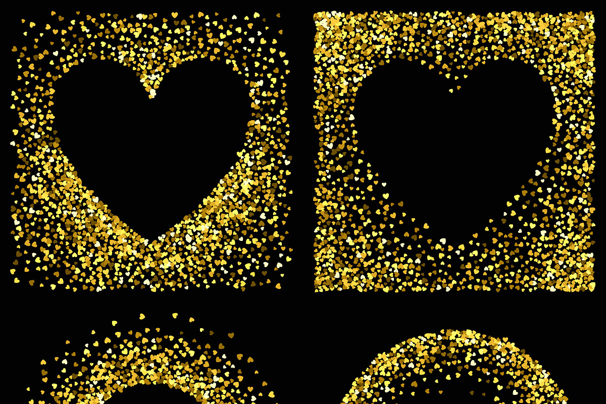 Golden hearts collection, a Pattern Graphic by ekmelica (Photo 11 of 12)