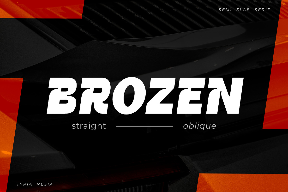 Brozen, a Slab Serif Font by Typia Nesia (Photo 1 of 10)