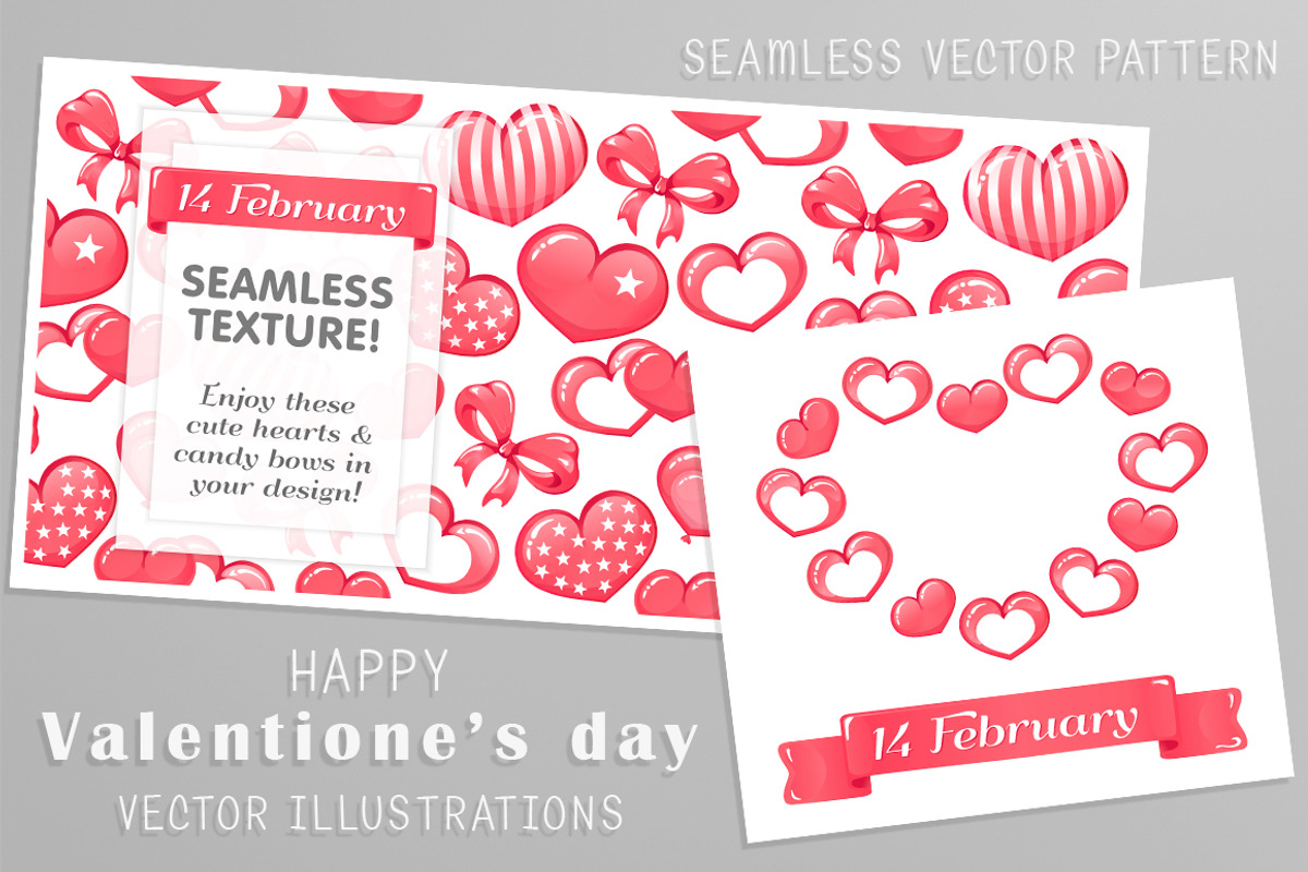 SET / ROSE Valentine's day, Pattern, a Decorative Illustration by Nadin_Lebedeva (Photo 2 of 7)