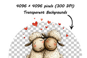 Whimsical Valentine Sheep Clipart, a Graphic by one-touch (Thumbnail 13 of 16)