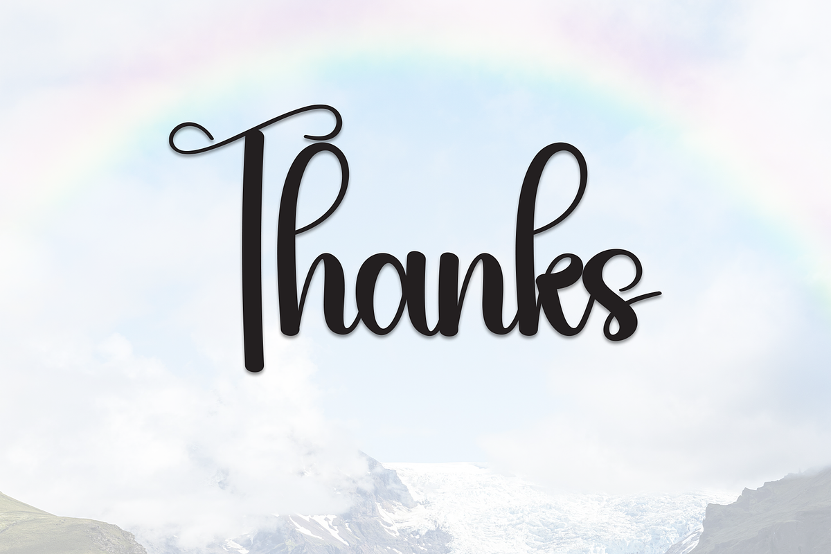 Winter Rainbow | Script Font, a Handwritten Font by Scratchones (Photo 9 of 9)