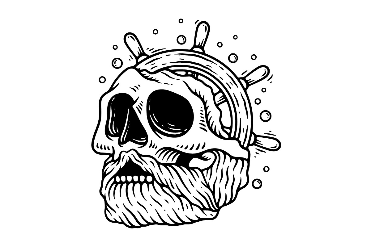 Captain Skull Illustration, an Object Illustration by Decoconio Design (Photo 2 of 3)
