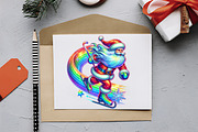 Iridescent Christmas Santa Clipart, an Illustration by RobertsArt (Thumbnail 5 of 7)
