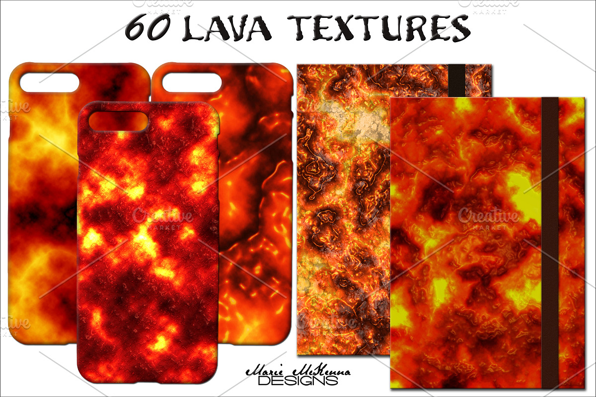 Lava Textures Collection, a Texture Graphic by MarieMcKennaDesigns (Photo 4 of 4)