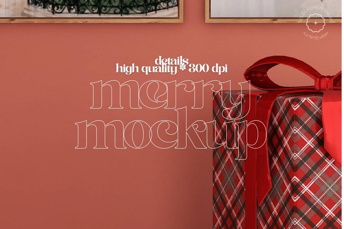 Christmas frame mockup bundle —MERRY, a Product Mockup by SoleilHomeMockups (Photo 8 of 12)