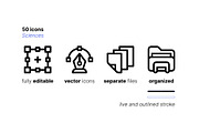 50 Sciences Icons, an Outline Icon by Side Project (Thumbnail 4 of 8)