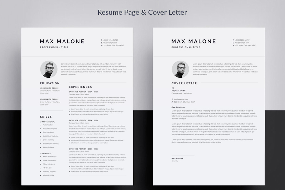 Clean Resume/CV, a Resume Template by Aspect_Studio (Photo 2 of 4)