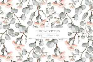 Eucalyptus Seamless Pattern