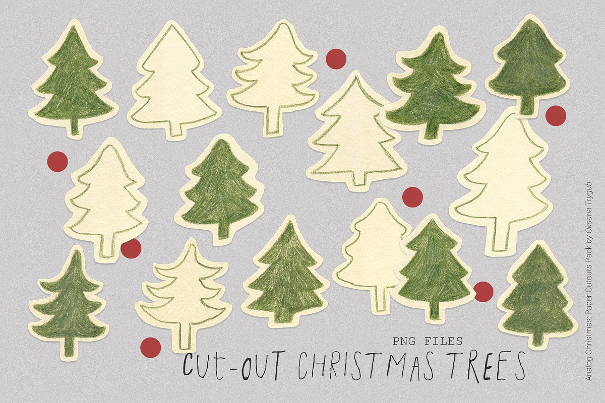 Analog Christmas: Paper Cutouts Pack, an Object Graphic by Oksana Trygub (Photo 10 of 13)