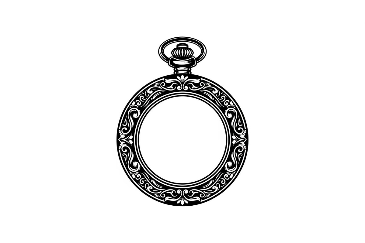 Vintage Pocket Watch SVG Bundle, an Illustration by yasushie (Photo 19 of 31)