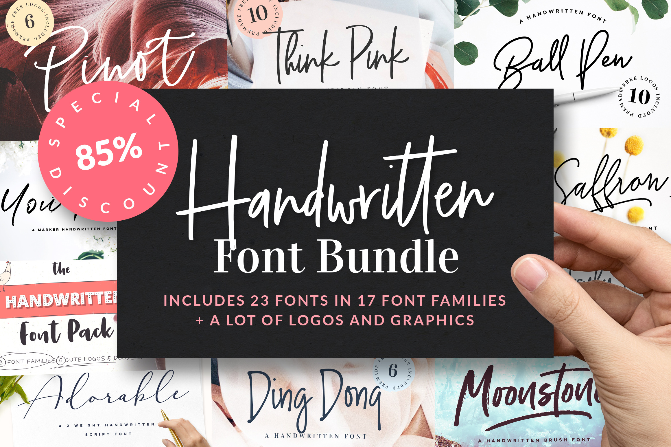 Handwritten Font Bundle is back! | Script fonts ~ Creative Market