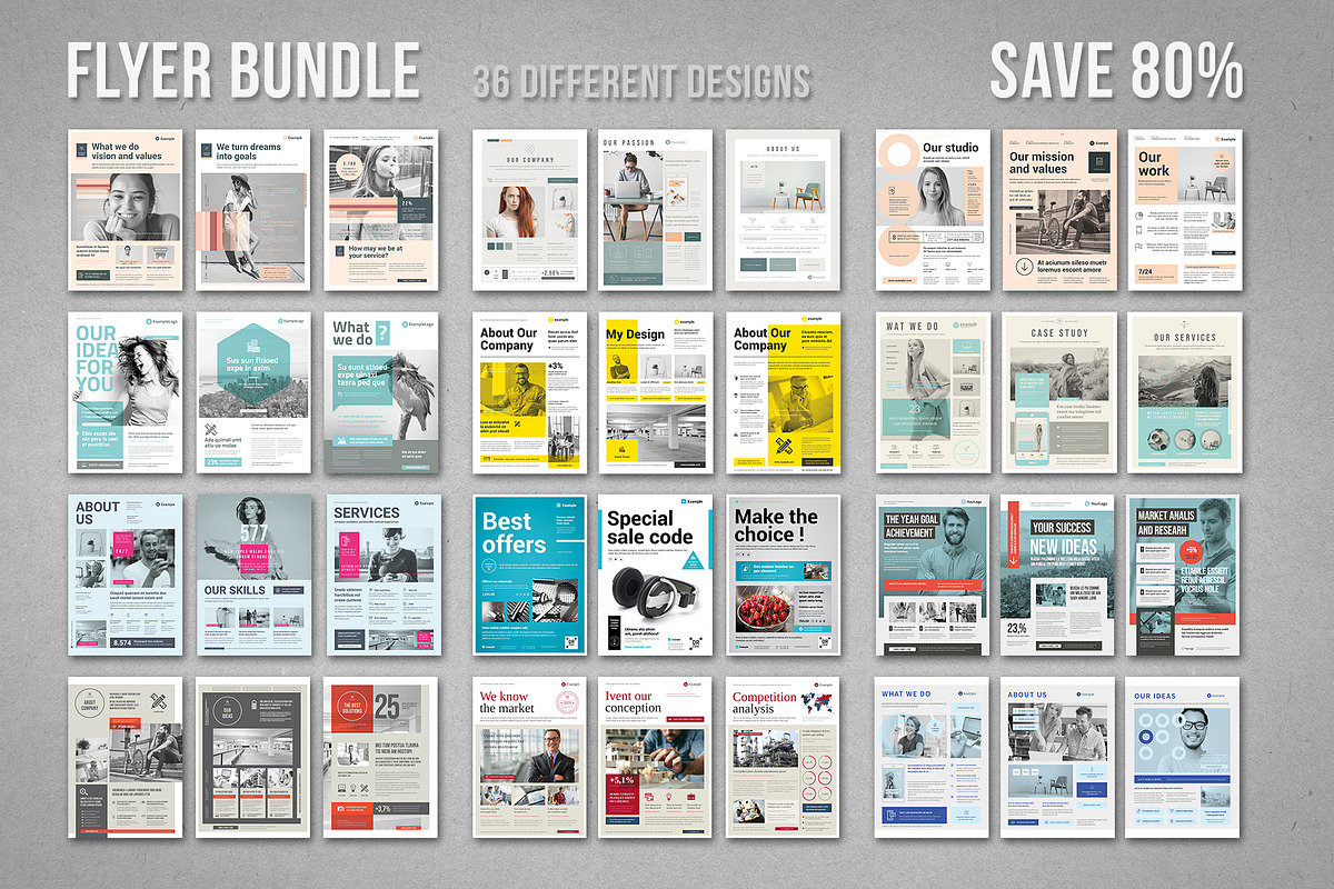 Flyer Bundle, a Flyer Template by TypoEdition (Photo 1 of 13)