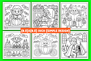 Stunning Vampires Halloween Coloring, a Seasonal Illustration by Coco Bloom (Thumbnail 3 of 4)