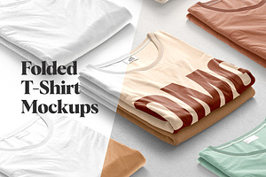 Folded T-Shirt Mockups