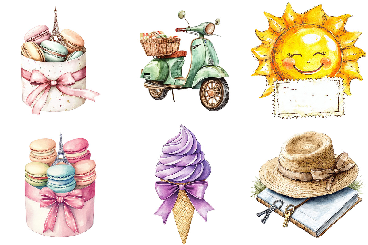 Morning and Fall Clipart, an Illustration by Watercolor design (Photo 3 of 5)