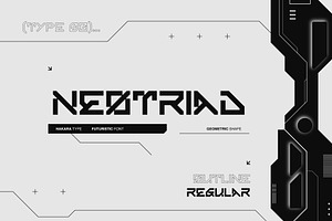 Neotriad - Futuristic Font