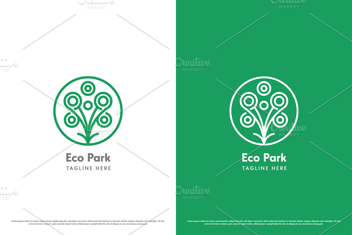 Eco Park Garden Logo Design Icon, a Branding & Logo Template by Morvana Crew