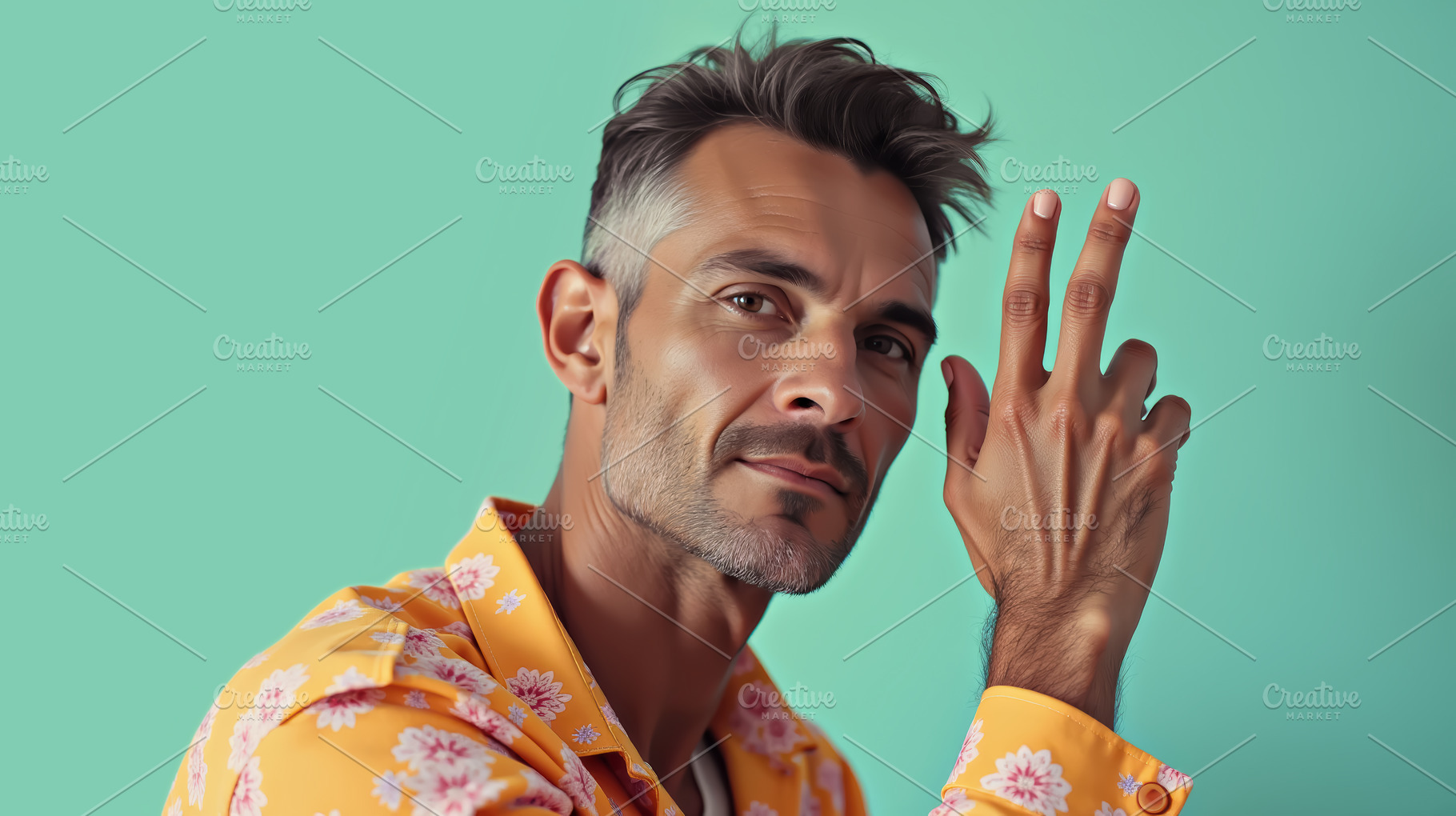 Portrait of a mature man wearing, a Health & Medical Photo by angellodeco