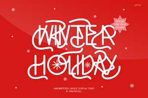 Winter Holiday Display Font, a Sans Serif Font by Graphicxell
